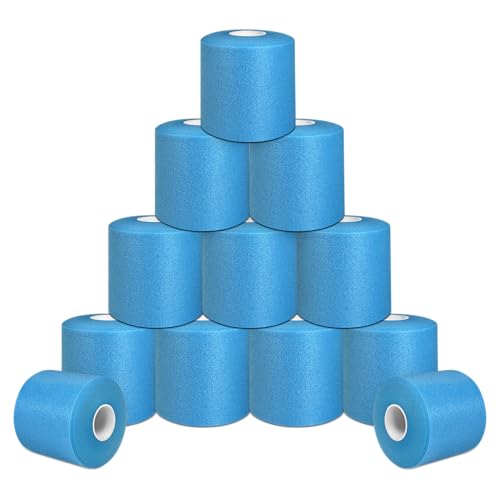 Pre tape venda deportiva underwrap elástica en color azul para evitar tirones en la piel