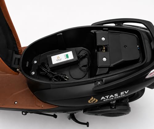 Image of Booster Electric Scooter | 70+ KM Range | 60V 30Ah Lead Acid Battery | BLDC Motor | 12-Inch Tubeless Tyres | Dual Disc Brakes | NFC Start | Anti-Theft System | 45 km /h Top Speed | Glossy BlacK