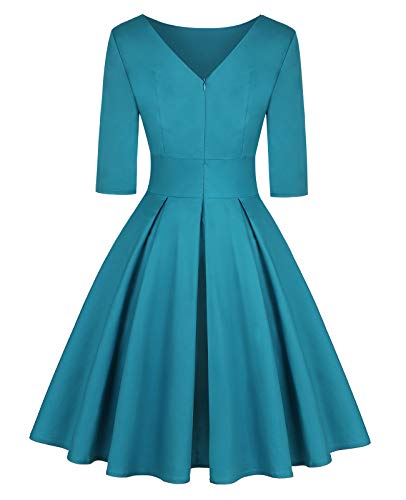Image of MINTLIMIT Women's 1950s Retro Vintage Cocktail Party 3 /4 Sleeve Swing Dress