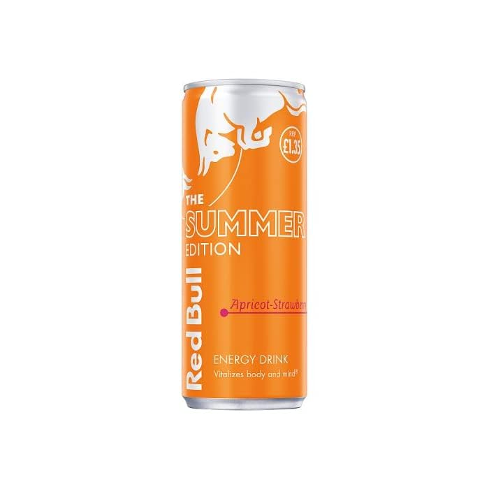 Wowboxme Red Bull Energy Drinks Strawberry Apricot 250ml Cans (24 Cans)