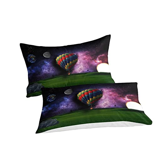 Housse de couette microfbre imprimée 3D paysage drap de lit simple doux