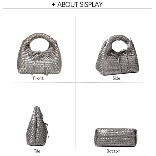 Image of JINMANXUE Fashion Mini Handbag For Women, Woven Tote Bucket Composite Bag Knitting Chain Bags, Crossbody Shoulder Purses