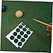 DINHEAROM 1sheet Snooker Repair Patch Billiard Tablecloth Mending Stickers for Pool and Snooker Tables Includes Dots for Placement Pe and Lint Material