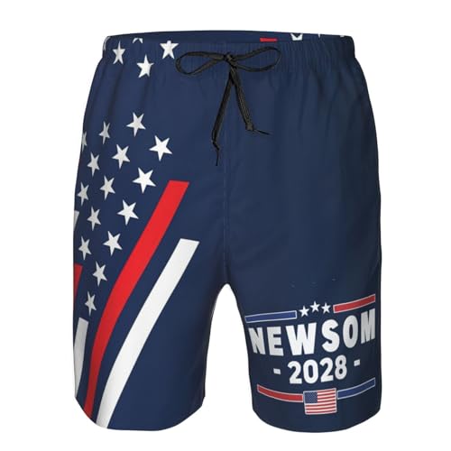 FKHARRIS Newsom 2028 Hat Newsome for President 2028 Men Stretch Swimming Shorts Swim Trunks Swimwear Bathing Suits Swim Suits4