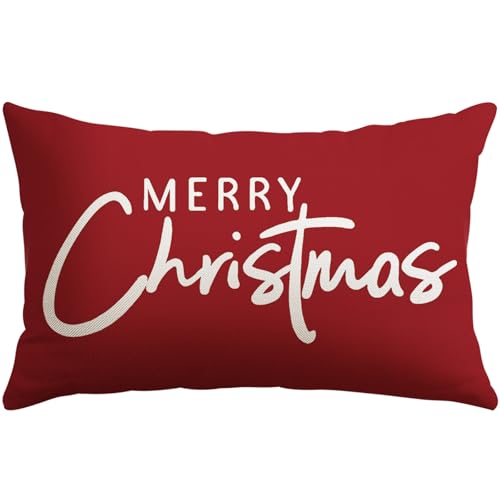 Sungeek 1 Stück Weihnachten Kissenbezug, Winter Kissenbezüge...
