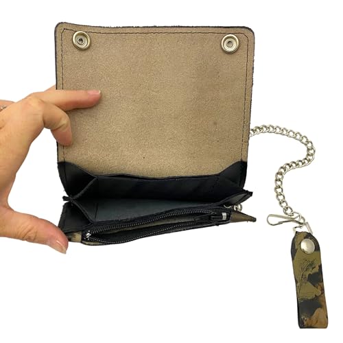 Leather Unlimited Camouflage Trucker Wallets with Chain - Snap Closure3
