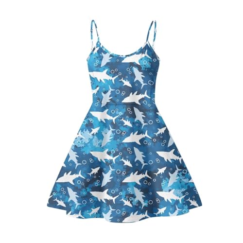 Image of Biyejit Women Casual Loose Dress Strap Long Summer Beach Swing Dress