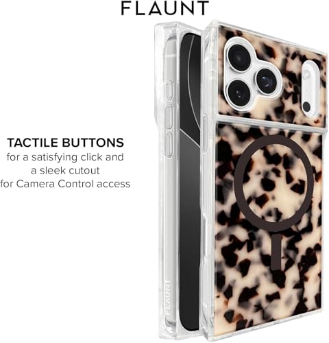 Flaunt Official Square Protective Case - Compatible with iPhone 17 Pro Max - Compatible with MagSafe & Wireless Charging - Drop-Tested & Shockproof - (Blonde Tortoise Shell) by Flaunt - Image 5