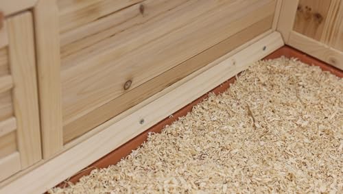 Kerbl Pet Indoor Kleintierbehausung, Kleintiergehege, Nagerhaus, 113,5x75,5x40cm, Kaninchen, Meerschweinchen, Nager, Kunststoffwanne, Plexiglasfront