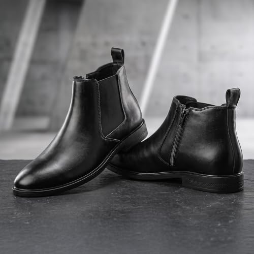 Liberty Fortune Black Ankle Boots for Men - Image 3
