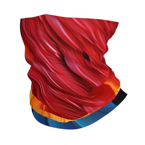 Neck Gaiter Face Mask UV Protector Scarf Breathable Windproof Face Cover Fantastic Parrot Feather Balaclava Summer Cooling Gator Cover Seamless Bandana Head Wrap for Men Women