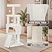 HUITREE 45in Cat Tree Tower with Big Condo for Indoor Kitten,Cat Tower with Scratching Post,Scratching Board and Cat Toys,Multi-Level,Small Space,Transformer Cat Tree, Beige(New)
