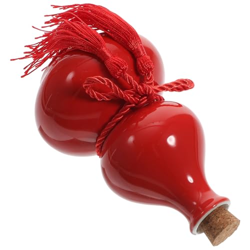 DECORNIJIA Botella de Vino de Calabaza Cerámica Sellada 2 Liang y Medio Recipiente Decorativo para Licor y Brandy Soporte para Almacenamiento Casa Tarro Artesanal para Whisky y Ron