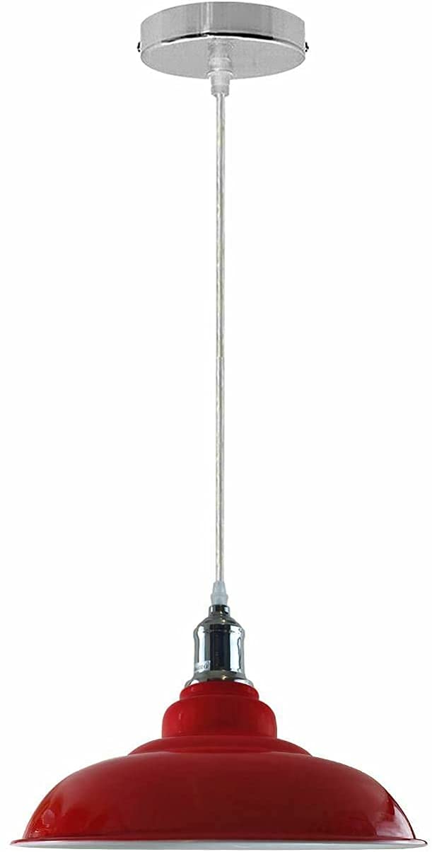 LEDSone Vintage Retro Vintage Pendant Ceiling Shade Industrial Chandelier Pendant Lighting UK (Red)