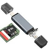 Amplia compatibilidad: para interfaz USB-C y Lightning para iPhone y para dispositivos iPad (para iPhone 17/16/15/14/13/12/11 Pro Max, para iPad Pro/Air/mini); para teléfonos Android de interfaz micro USB (compatible con Samsung Galaxy S25/S24/S23/S22/S21/S20 Ultra); y para laptop con interfaz USB-A, MacBook y PC, fácil conexión y almacenamiento adicional.