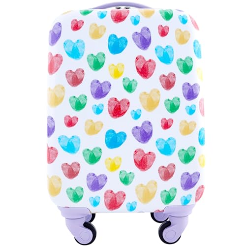 Travelers Club 5 Piece Kids' Luggage Set, Thumbprint Heart - Image 4