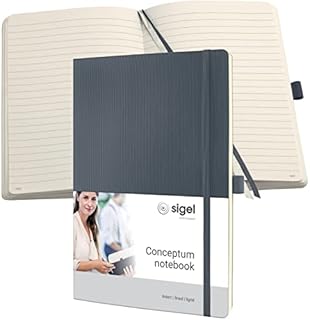 SIGEL CO311 Premium Notebook lined, A4, softcover, black - Conceptum