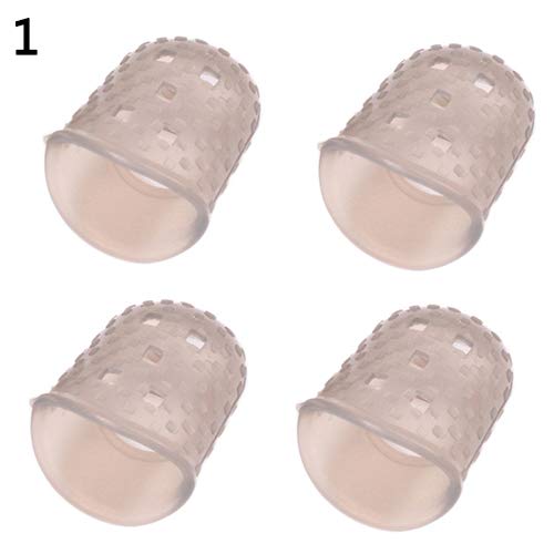 ypypiaol 4Pcs Silicone Fingertip Protector Left Hand Finger Guards Cover Practice Learning Beginner for Ukulele Guitar Ukulele Black S