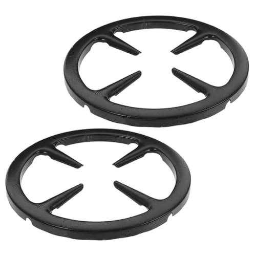 NUSITOU Soporte para Cafetera Italiana y Ollas Pequeñas de Hierro Negro, Rejilla de Estufa de Gas 15 Cm, 2 Piezas para Cocina Doméstica y Camping