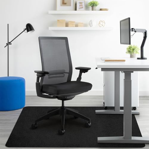 SHAREWIN Black Office Chair Mat Durable Desk Chair Mats for Hardwood Floor & Tiles Under Rolling Chairs for Easy Glide and Protection (36 X 47)