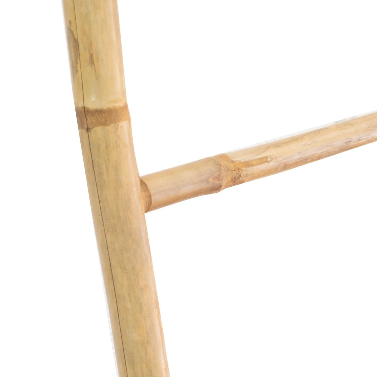 Portasciugamani scala a 5 portanti in legno di bambù, modello legno chiaro, altezza 150 cm