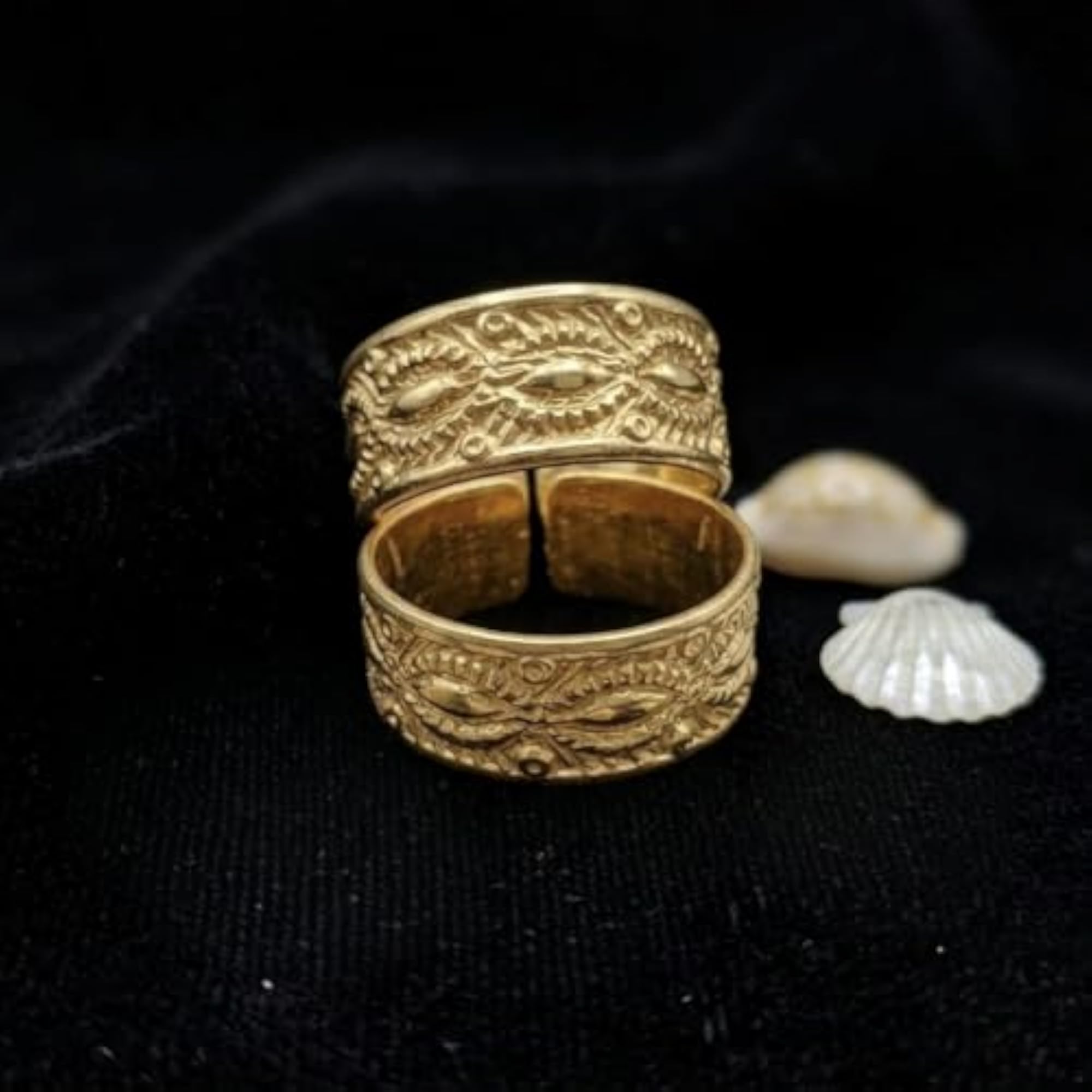 Gold Tone Five Metal Toe Ring for Women