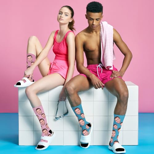 image for ShineSand Custom Face Socks with Picture, Personalized Socks with Phot