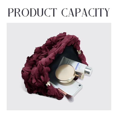 Image of 3D Flower Evening Bag for Women Elegant Floral Bridal Handbags Rose Clutch Purse for Wedding, Prom, Cocktail Party,Date Night