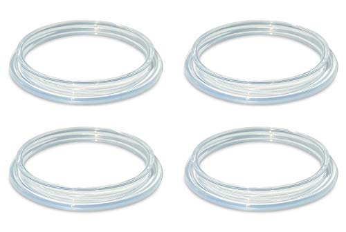 Image of Comotomo Silicone Storage Lids 4-Pack | Food Grade | Travel Lids | Converts Baby Bottle to Snacks or Milk Container | Leak Proof