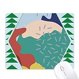 l'art de couleur abstraites tendance plantes tapis de souris green pine tree tapis en caoutchouc