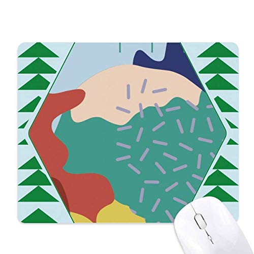 Tapis de souris plantes abstraites et tapis en caoutchouc green pine tree pour bureau
