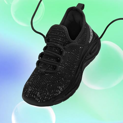runside girls lightweight sneakers kids lace-up tennis running shoes breathable walking shoes for toddlerlittle kidbig kid
