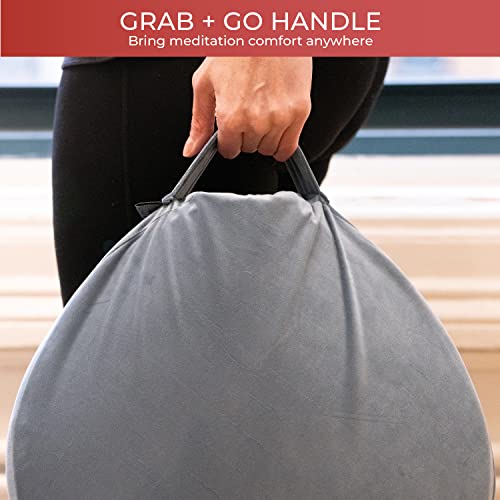 Florensi Meditation Cushion - Premium Adjustable Meditation Pillow - Comfortable Floor Pillow With Ultra Soft Velvet Cover - Large Floor Cushion Seating For Adults - Customizable Yoga Buckwheat Bolster #TOP6