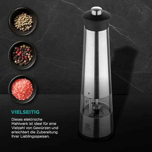 Miniatura 3 de Molinillo De Pimienta Eléctrico 5.6x22cm Acero Inox Foodies Collection Mp