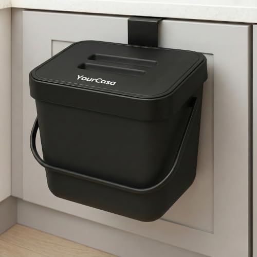 YourCasa Biomülleimer Küche 7L - Komposteimer zum Einhängen...