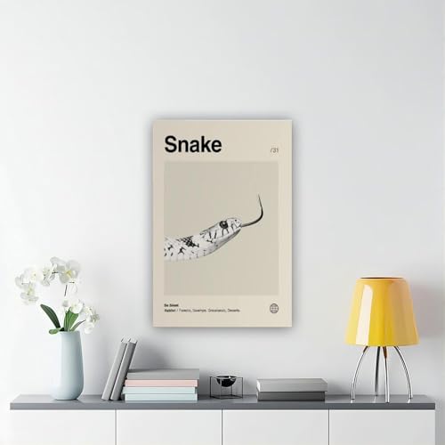 Poster minimaliste médiéval serpent sur toile pour habiller un grand mur vide - 6