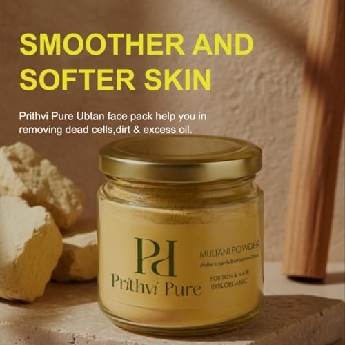 Image of Ubtan Face Pack Powder 300g | Ayurvedic Herbal Ubtan for Glowing Skin & Tan Reduction | Controls Excess Oil | Sandalwood, Turmeric & Multani Mitti | Natural Face & Body Pack