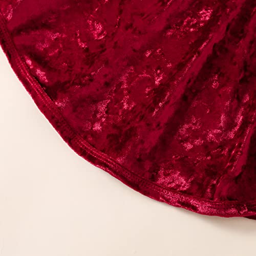 Gueuusu Kids Halloween Cape Toddler Baby Boys Girls Solid Color Lace-Up Velvet Hooded Cloak Role Play Party Costumes (Santa Christmas Wine Red, 12-18 Months) #TOP5