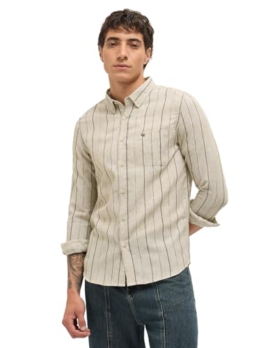 Image of The Bear House Men's Striped Slim Fit Shirt