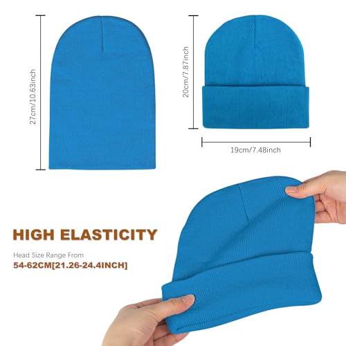 Image of Rosoz Unisex Beanie Winter Knitted Skull Cuffed Soft Warm Hat for Men /Women Slouchy Ski Watch Cap