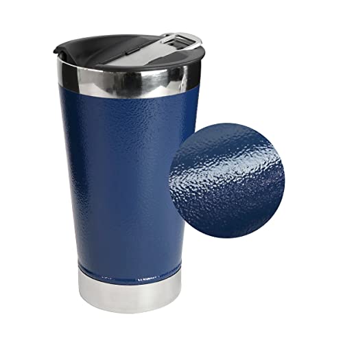 COPO ISOTERMICO DE AÇO INOX COM TAMPA E ABRIDOR 510ML (Azul)