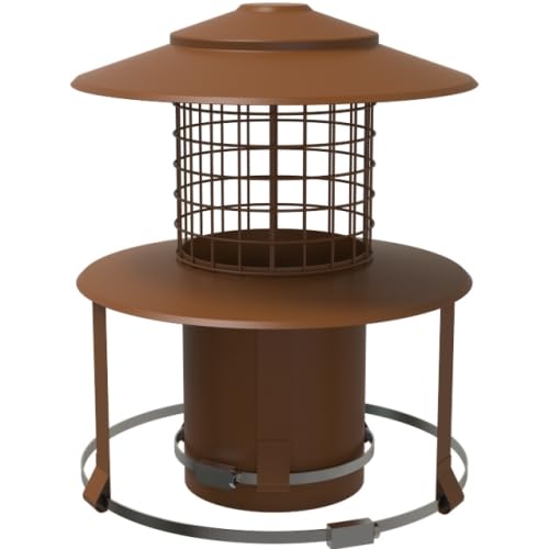 Terracotta Colour Pot Hanger with rain Cap and mesh 5" (125mm)