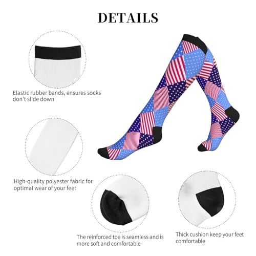 Image of Compression Socks for Women Men Circulation Graduated Supports Socks for Running Athletic Sports Nurse Travel