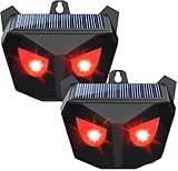 WUGEIN Ahuyentador solar de animales con luz roja,con diseño impermeable,2 repelentes efectivos de animales con luz LED roja,disuasorio de vida silvestre, Mapaches,Zorros y Ciervos para Exteriores