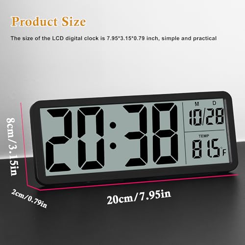 QINYUNE 8.5 Simple LCD Wall Clock