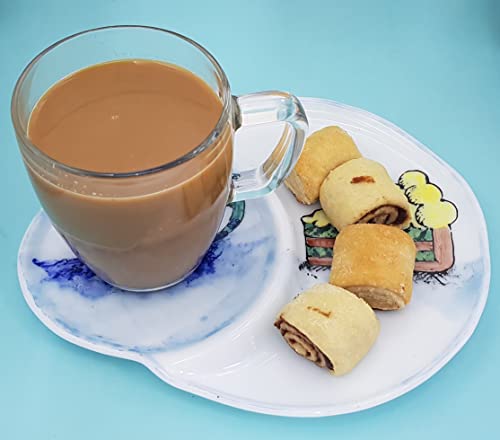 Handmade Glass Plate With Coffee And Cake, Coffee Table Decor Ideas, Housewarming Gift Ideas #TOP1