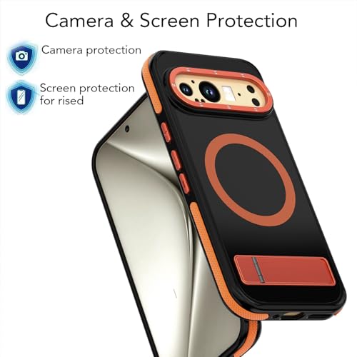 Coque Pixel 9 Pro XL 5G robuste bleue avec support magnétique - 5