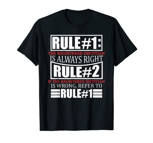 Dietista Registrado RD Rule Nutricionista RDN Camiseta
