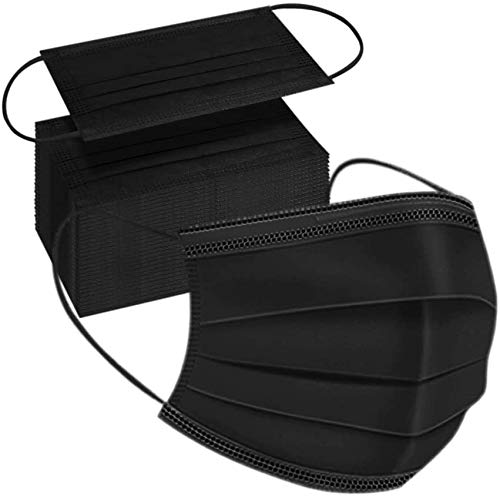GreatDio® India Disposable 3 Layer Surgical Face Mask | Non Woven Surgical Mask | Use and Throw Mask without Valve - 100 Pieces (Black) (B0948NN33Q) Amazon Price History, Amazon Price Tracker