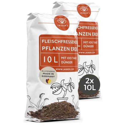 JASKER'S Pflanzenerde Für Fleischfressende Pflanzen 20 L | Mit Dünger & Wurzelaktivator | Enthält Alle Wichtigen Nährstoffe & Hohe Qualität